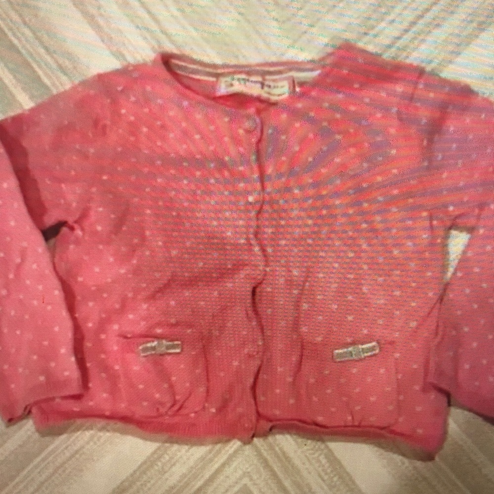 Pink Polka Dot Cardigan